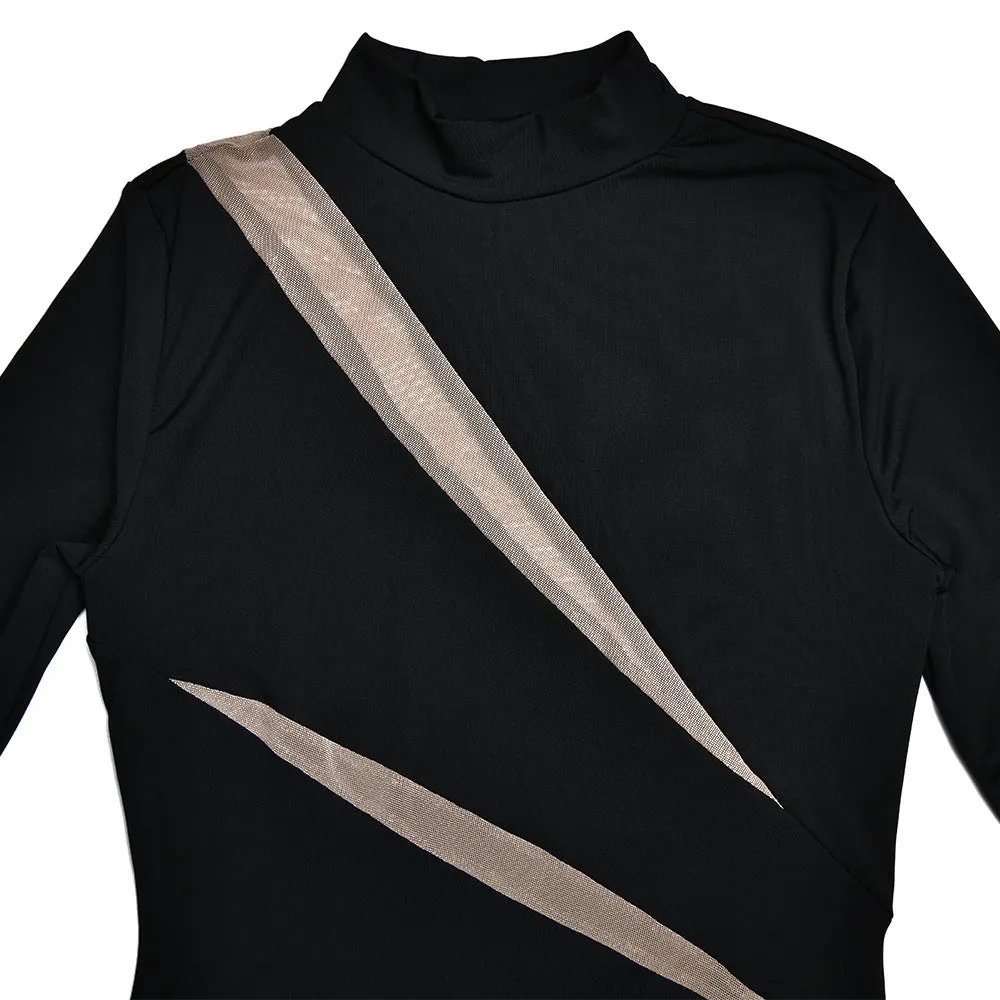 Long Sleeve Stitching Dress