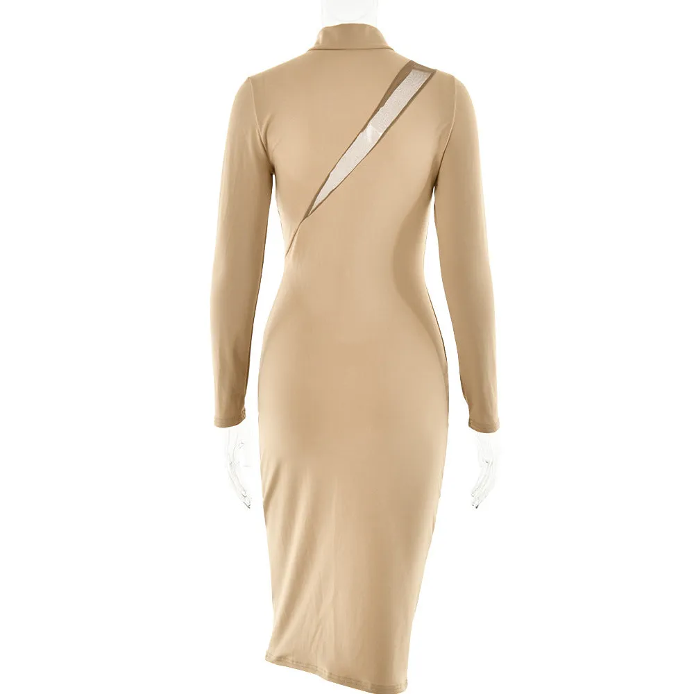 Long Sleeve Stitching Dress