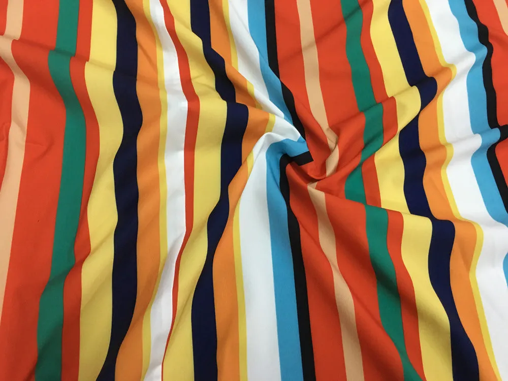 Long-sleeved Evening Dress Skirt Women's Beach Skirt Striped Print Dress