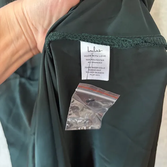 Lulus Classic Elegance Green Satin Sleeveless Mock Neck Maxi Dress NWT Size XL