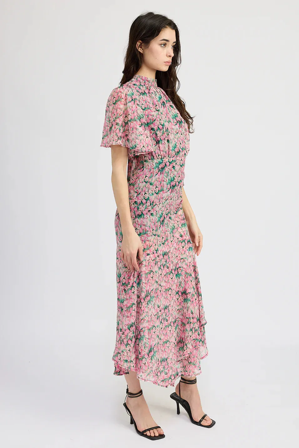 Lyra Maxi Dress (Emerald Rose)
