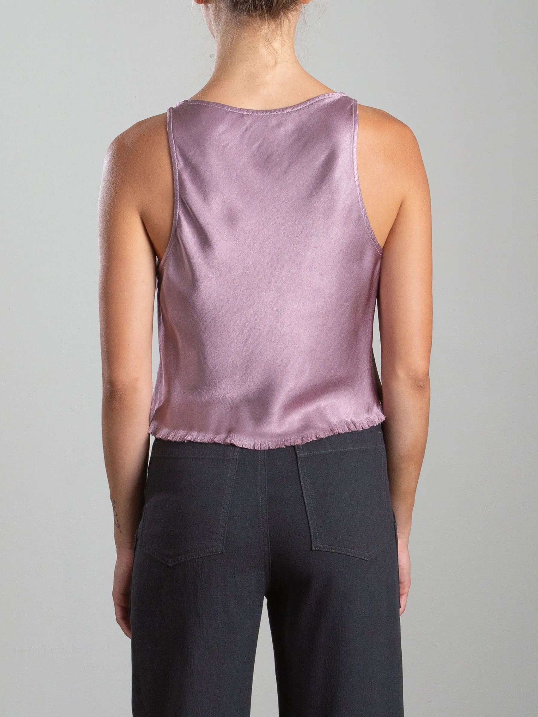 Maggie Tank in Vintage Satin - Mulberry