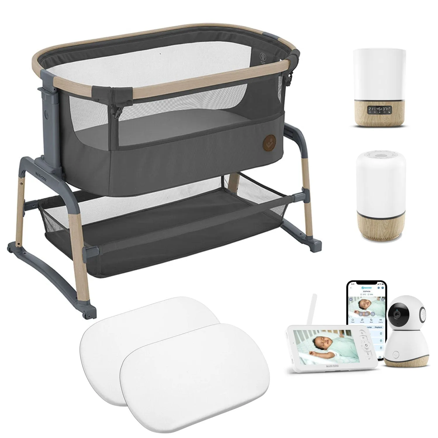 Maxi-Cosi Home Ultimate Sleep Bundle in Beyond Graphite