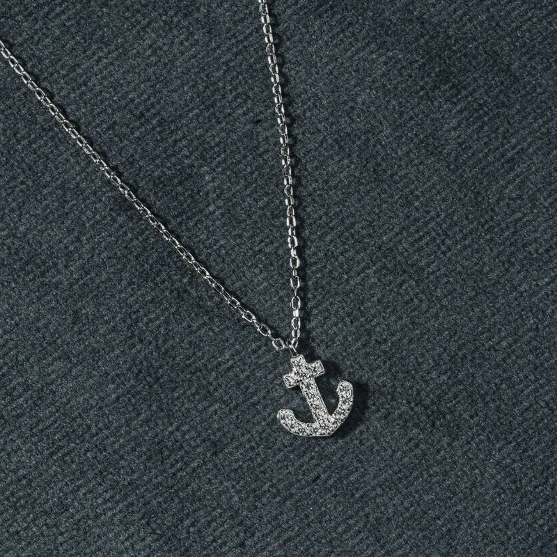 Mini Anchor Pendant in Sterling Silver