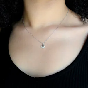 Mini Anchor Pendant in Sterling Silver