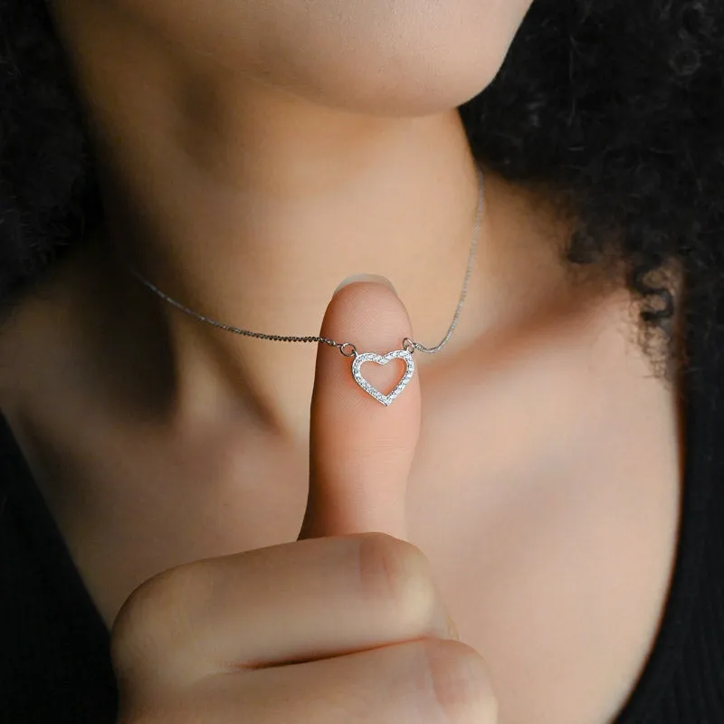 Mini Heart Pendant in Sterling Silver