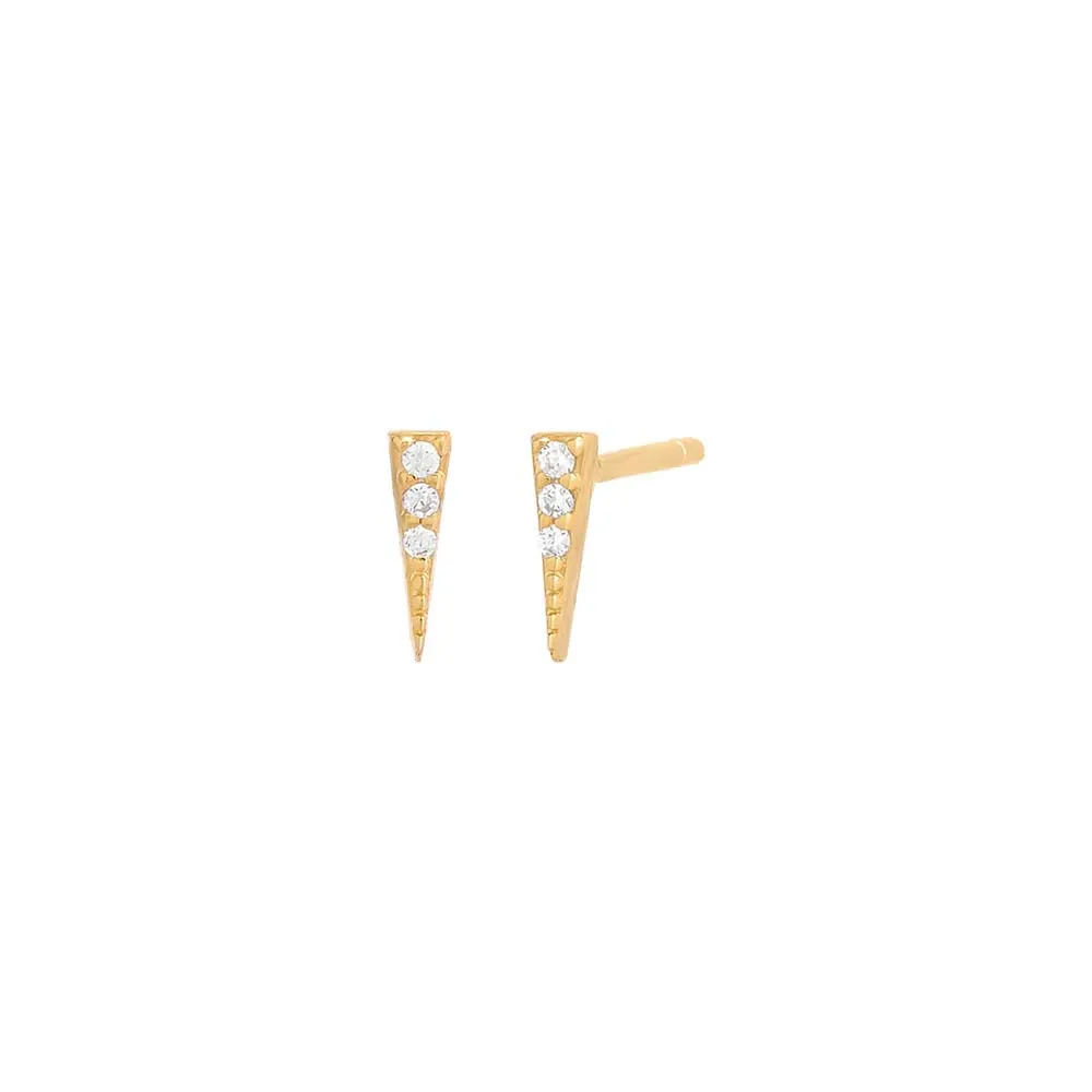 Mini Pavé Dagger Stud Earring