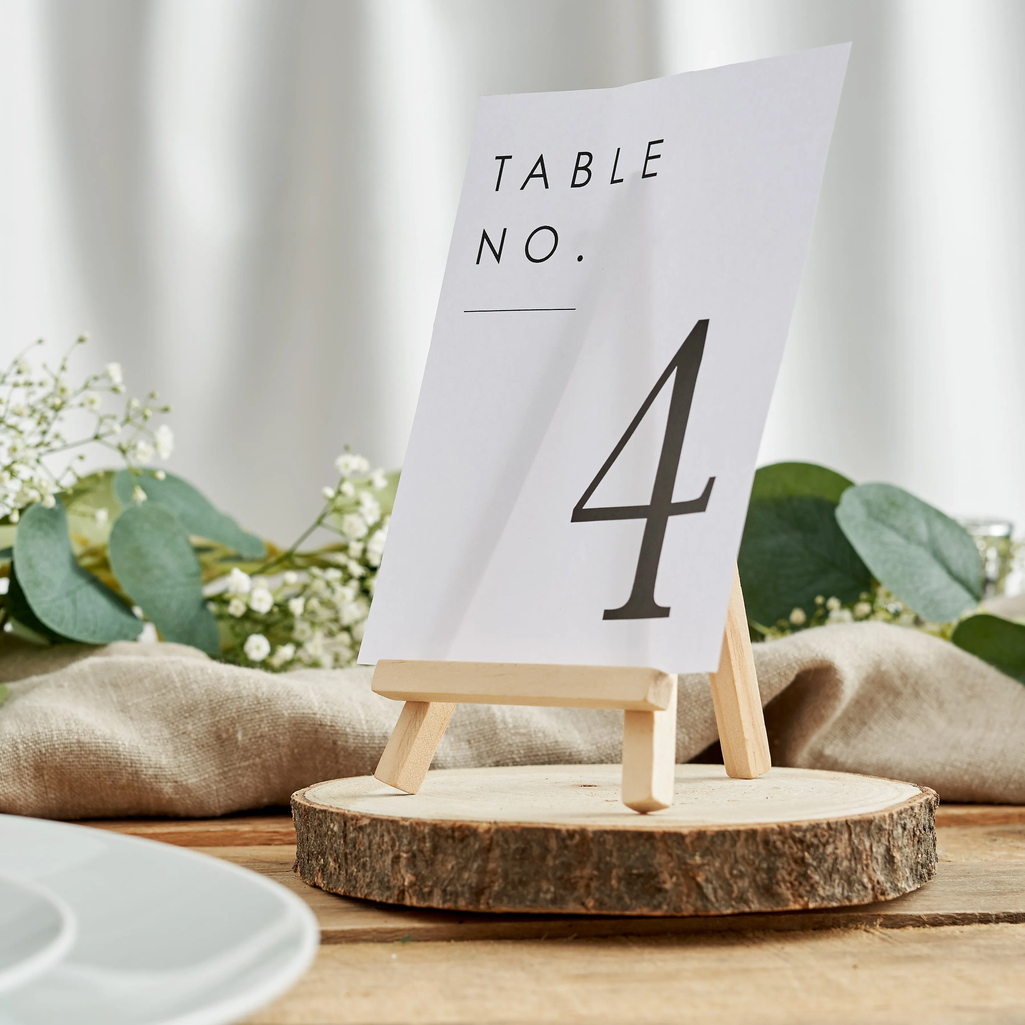 Mini Wooden Easel Table Decroations