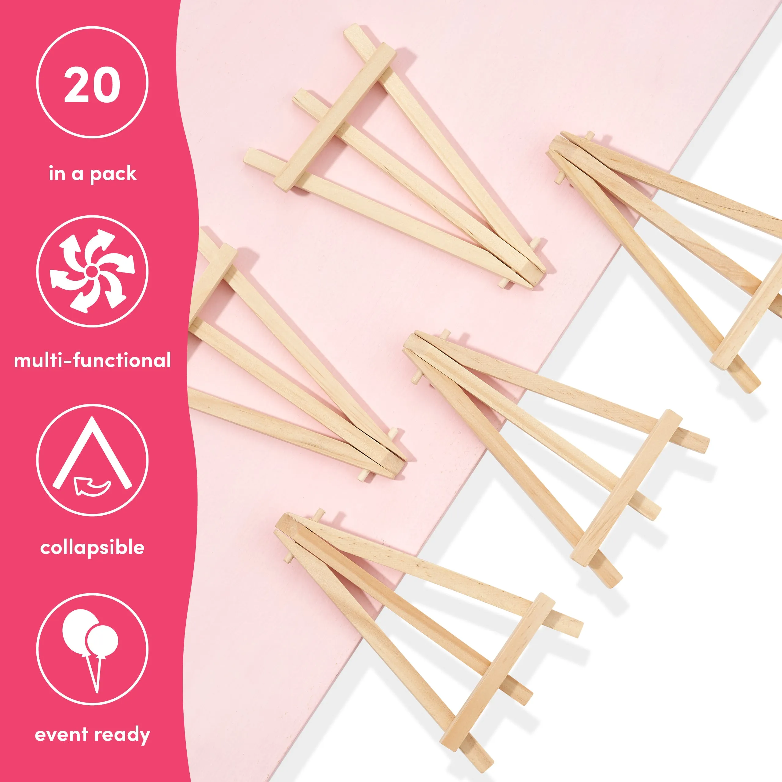 Mini Wooden Easel Table Decroations