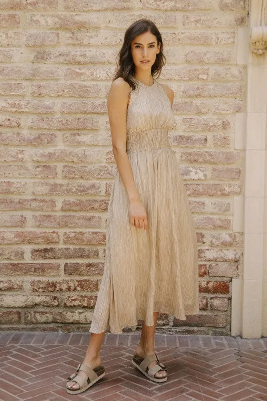 MONOCHROMATIC CREPE MIDI DRESS