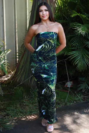 MONSTERA TUBE MAXI DRESS