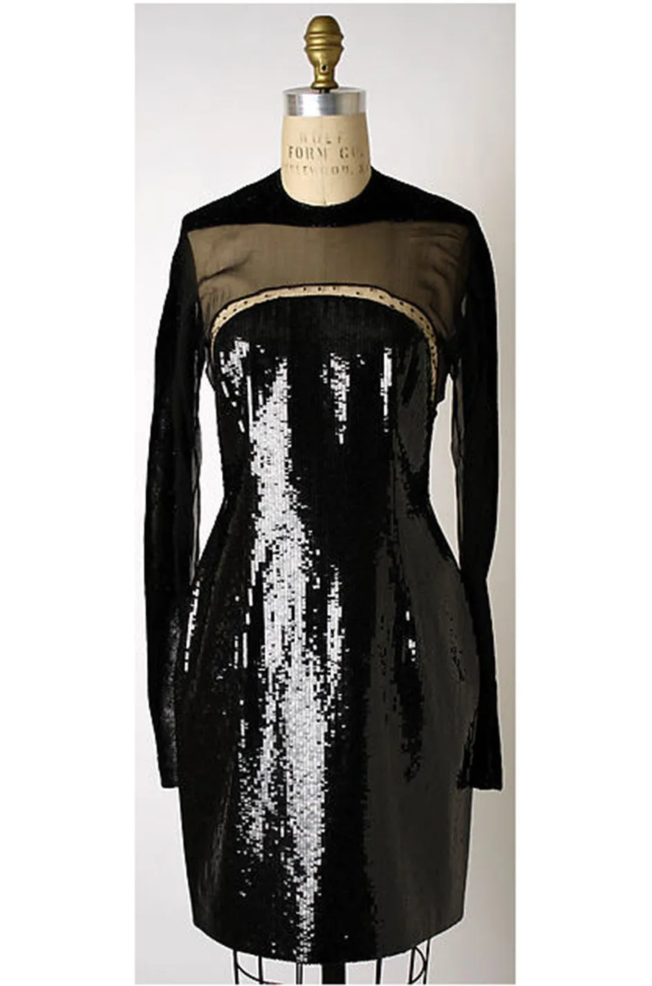 Museum Held Fall 1990-91 Geoffrey Beene Sequin & Lace Dress