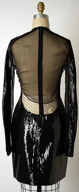 Museum Held Fall 1990-91 Geoffrey Beene Sequin & Lace Dress