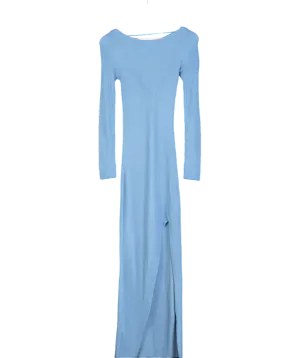 NA-KD Blue X Hanna Schonberg  Lacing Detail Knit Maxi Dress UK S
