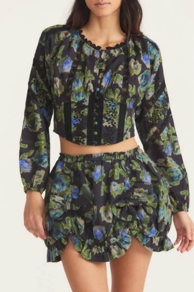 Nayeem Top in Deep Blue Trace