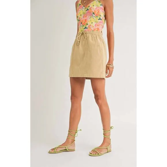 NEW SAGE THE LABEL highways skirt in sand