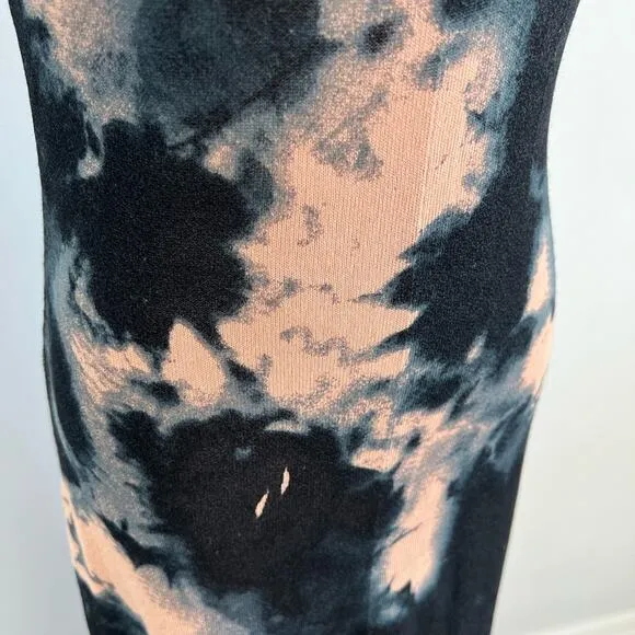 NWT Zara Thin Knit Tie Dye Long Fitted Maxi Dress Size XS S