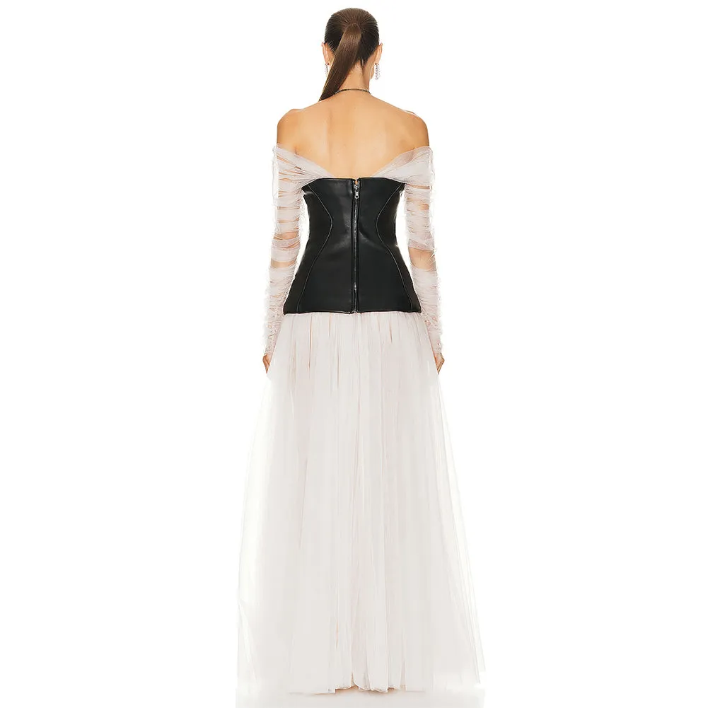 Off Shoulder Gauze Maxi Dress BD2472