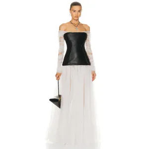 Off Shoulder Gauze Maxi Dress BD2472