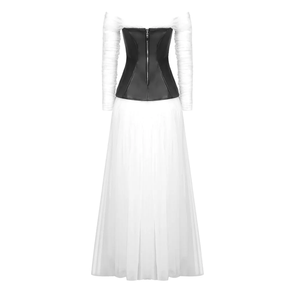 Off Shoulder Gauze Maxi Dress BD2472