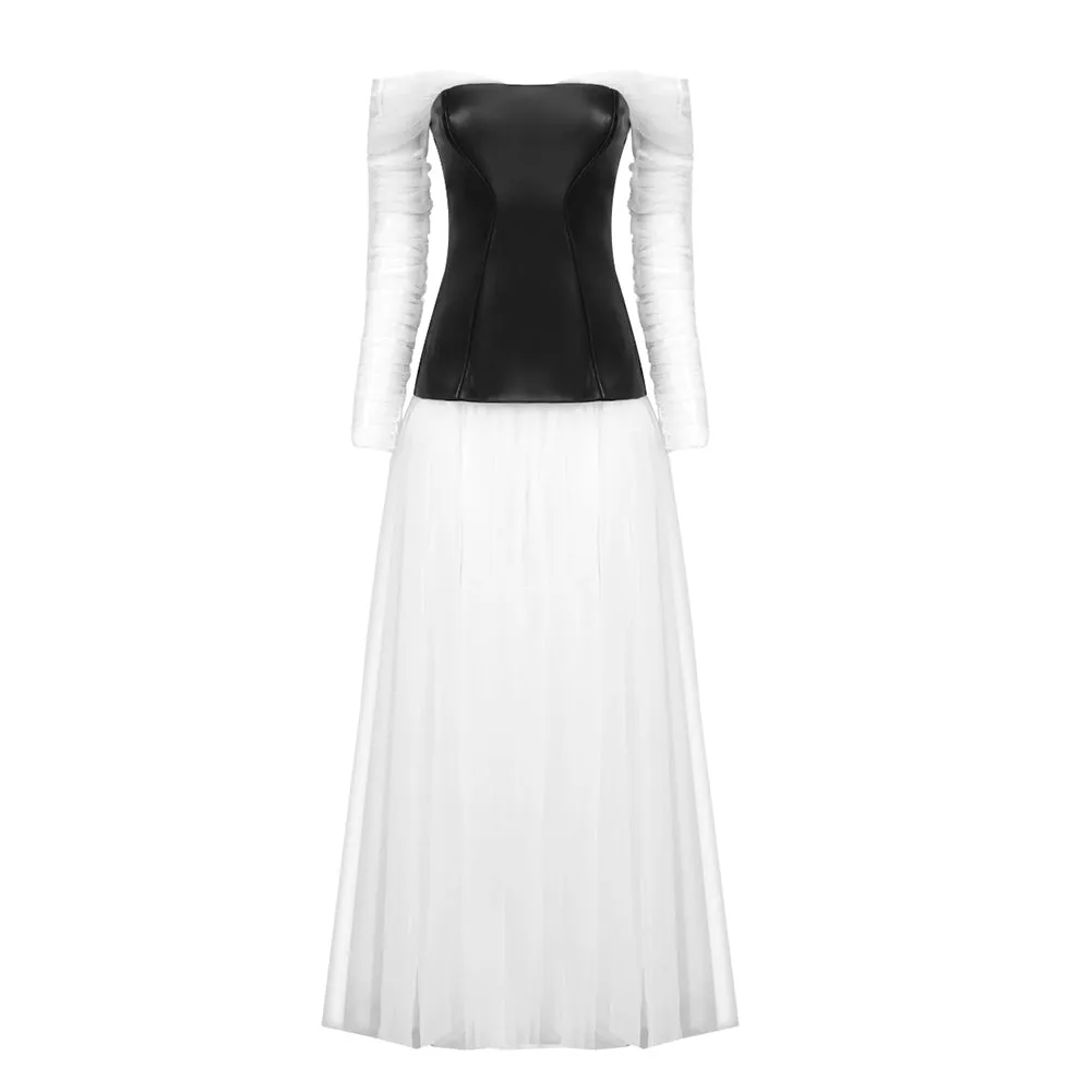 Off Shoulder Gauze Maxi Dress BD2472