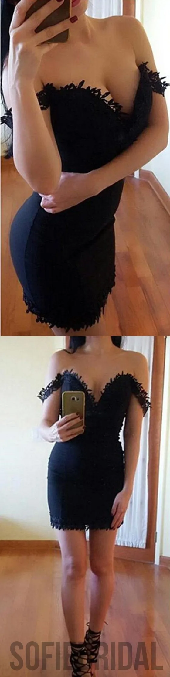 Off Shoulder Mermaid Homecoming Dresses, Simple Homecoming Dresses, Homecoming Dresses, SF0120