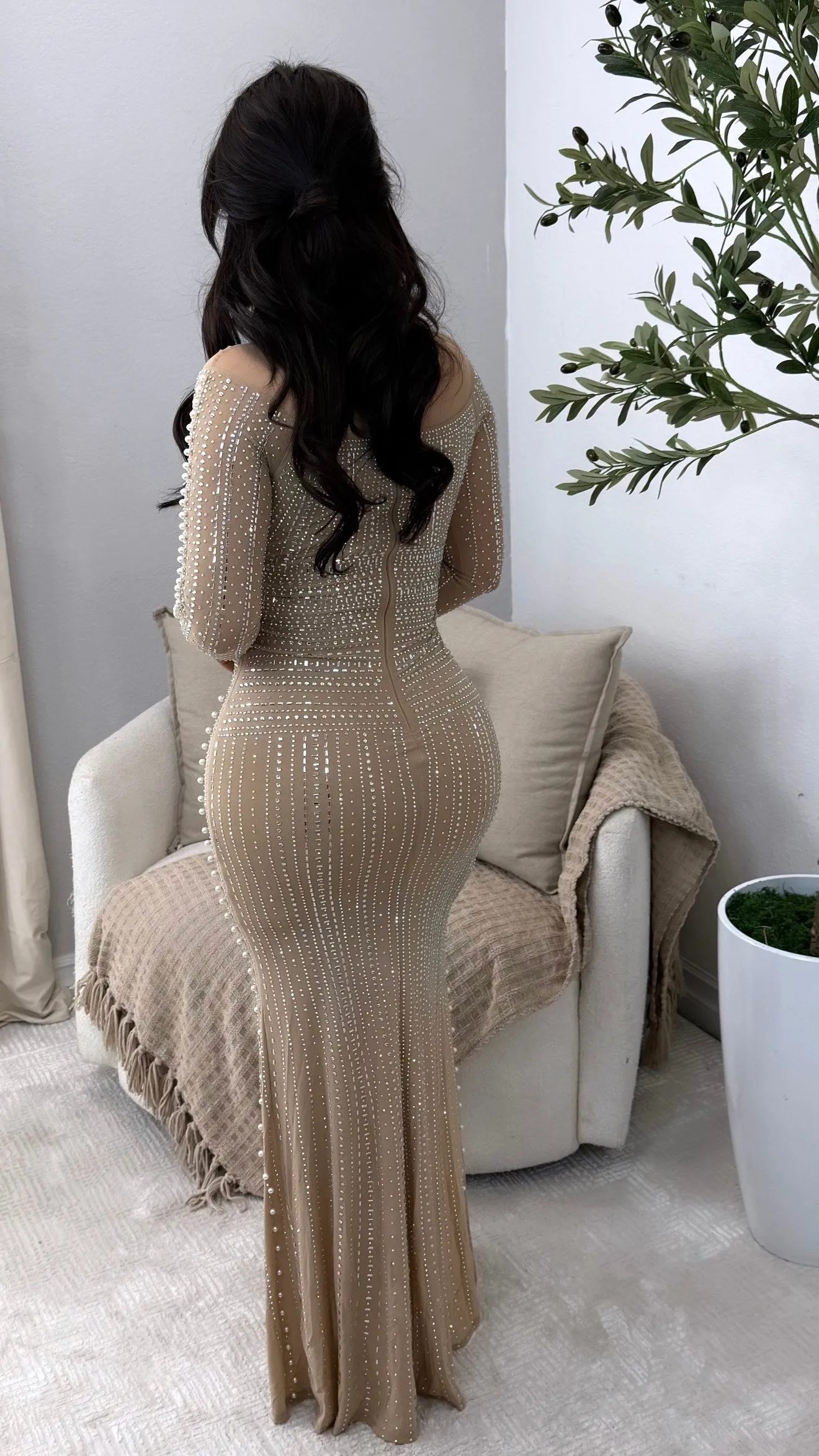 OLYMPIA NUDE DRESS