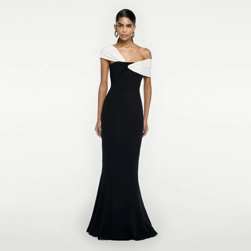One Shoulder Sleeveless Slit Maxi Bodycon Dress BD2452