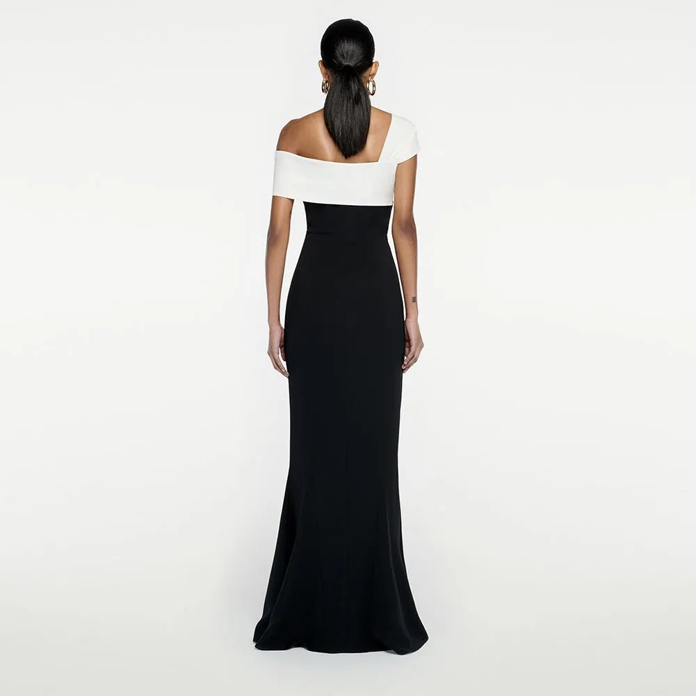 One Shoulder Sleeveless Slit Maxi Bodycon Dress BD2452