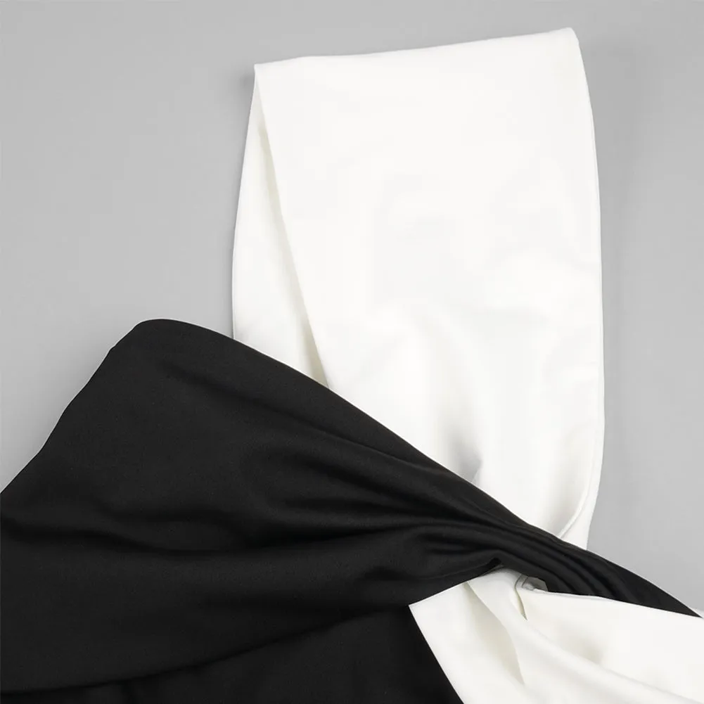 One Shoulder Sleeveless Slit Maxi Bodycon Dress BD2452