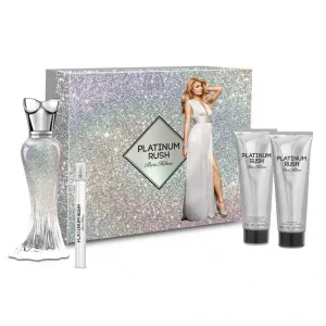 PARIS HILTON PLATINUM RUSH FOR WOMEN EDP 100ML 10ML MINI 90ML BODY LOTION 90ML SHAVING GEL SET