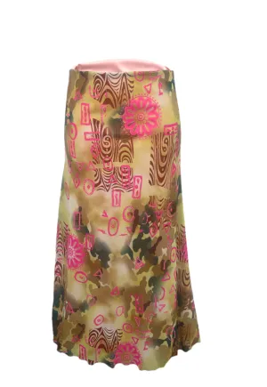 PINK SWIRL FULL LINED MESH SKIRT