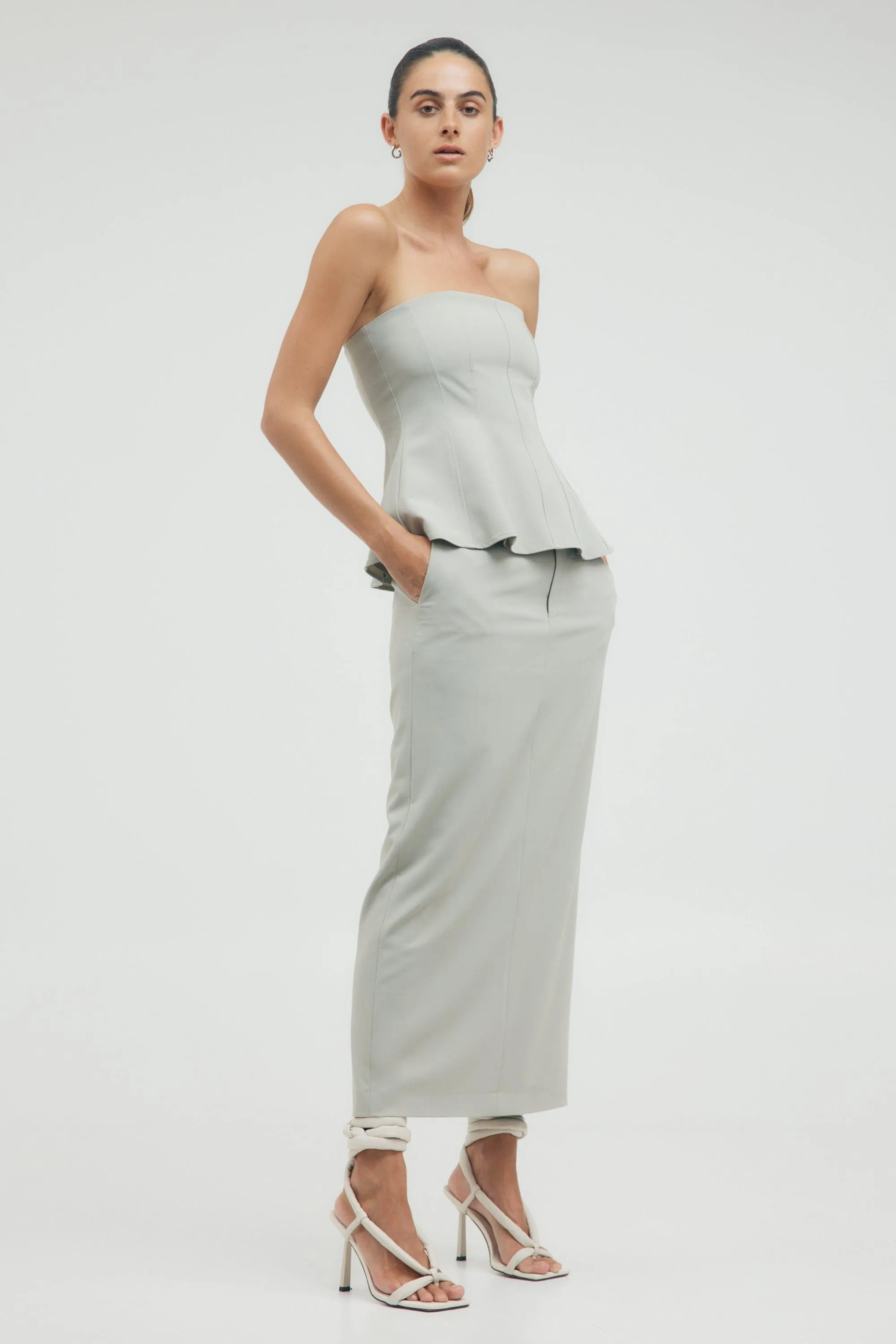 PROTOCOL PANELLED BODICE | SHALE