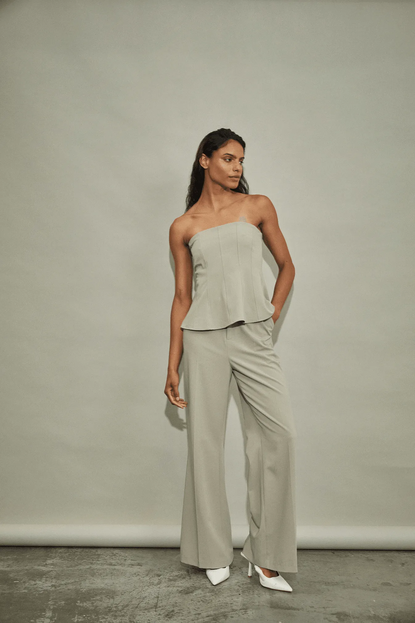 PROTOCOL PANELLED BODICE | SHALE