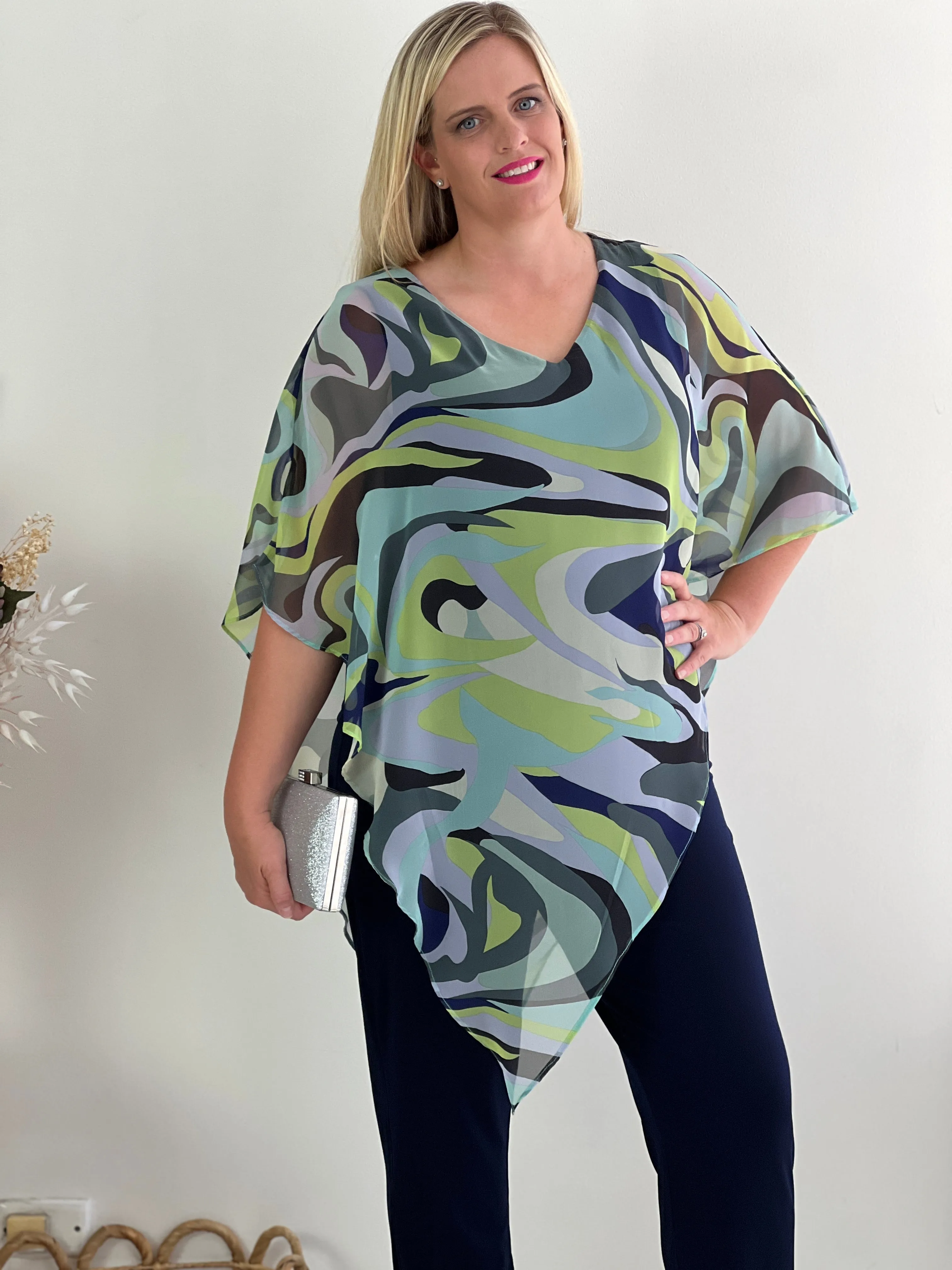 Quill Swirl Evening Top