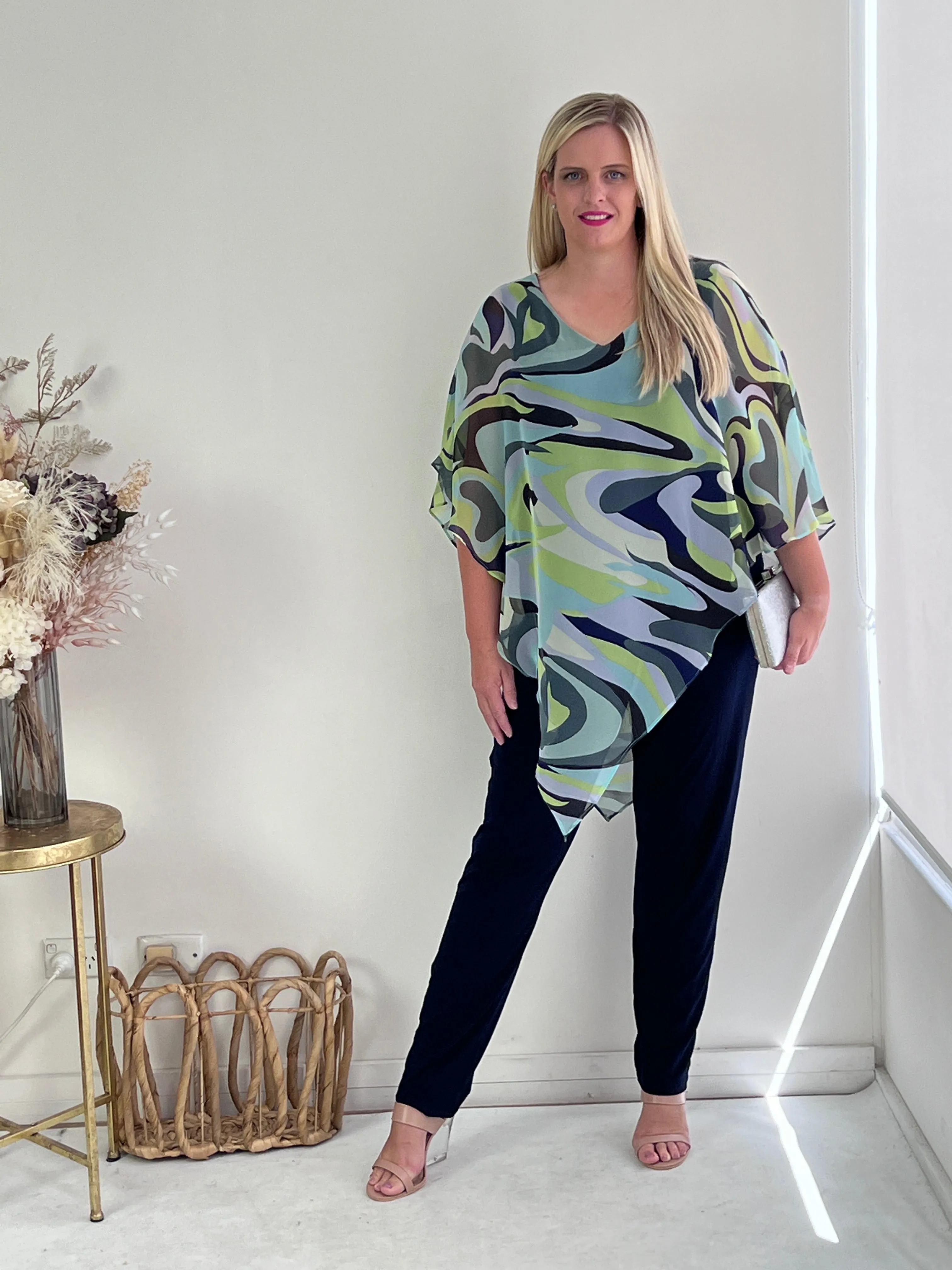Quill Swirl Evening Top