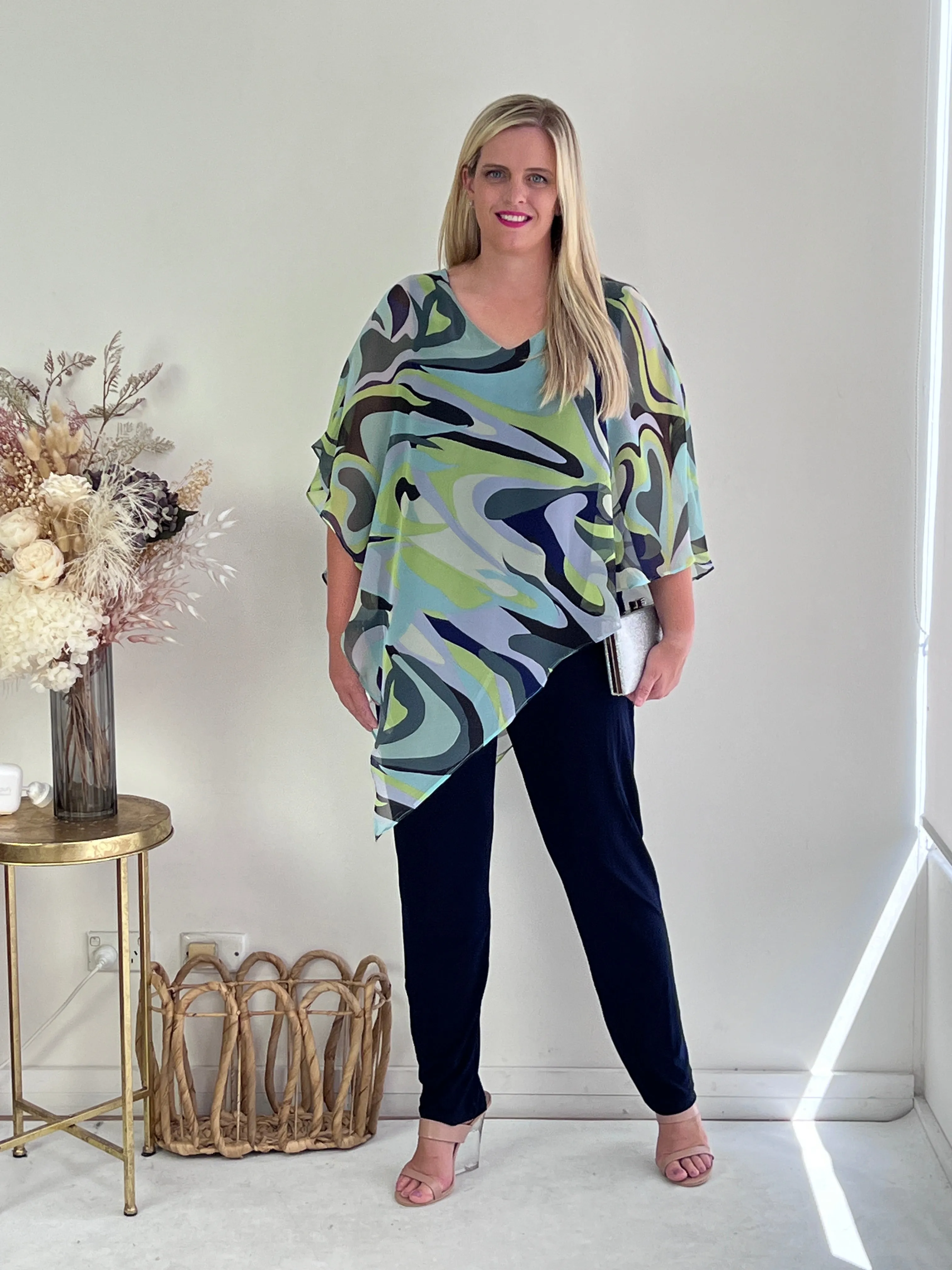 Quill Swirl Evening Top