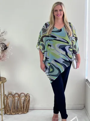 Quill Swirl Evening Top