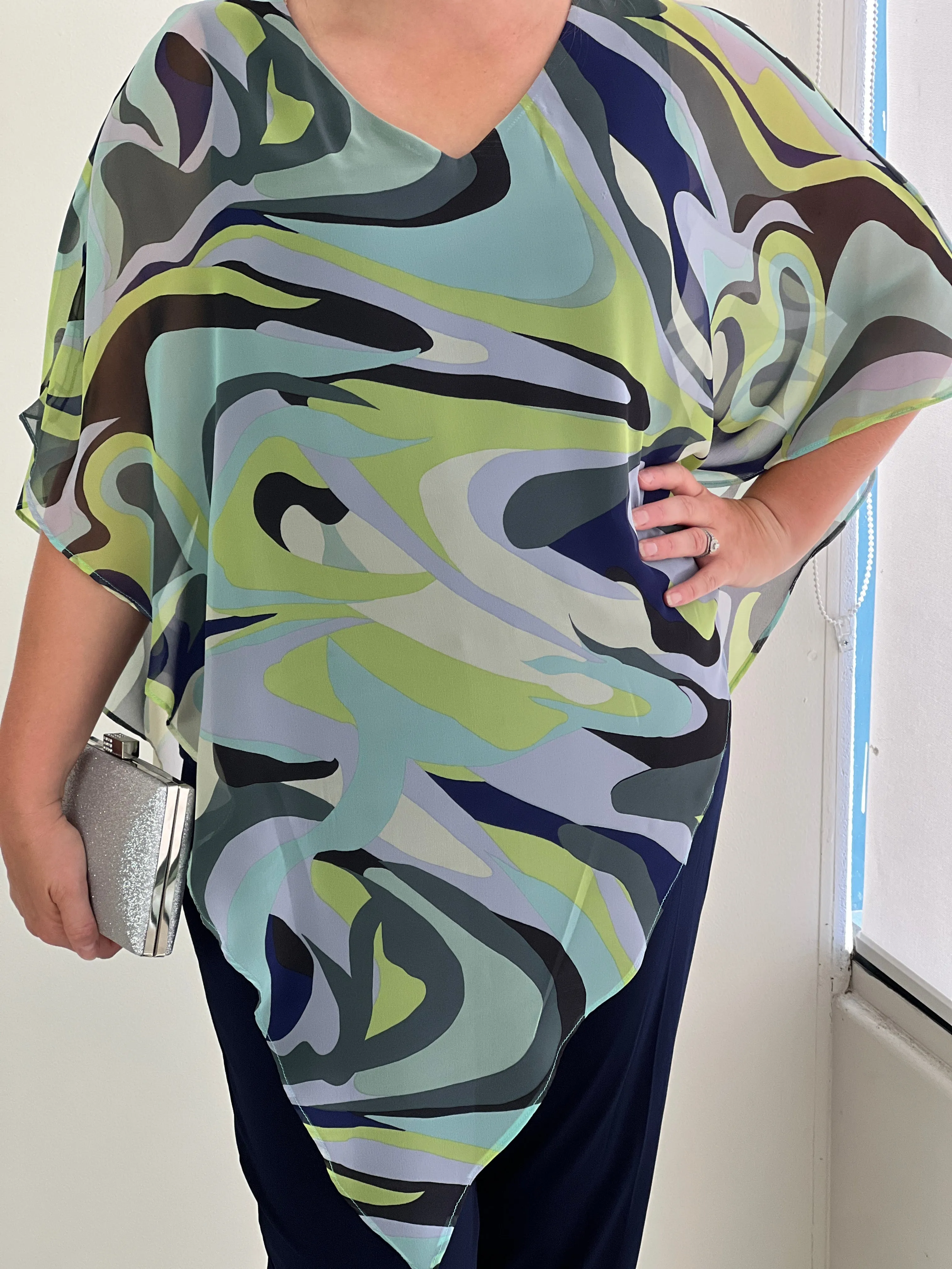 Quill Swirl Evening Top