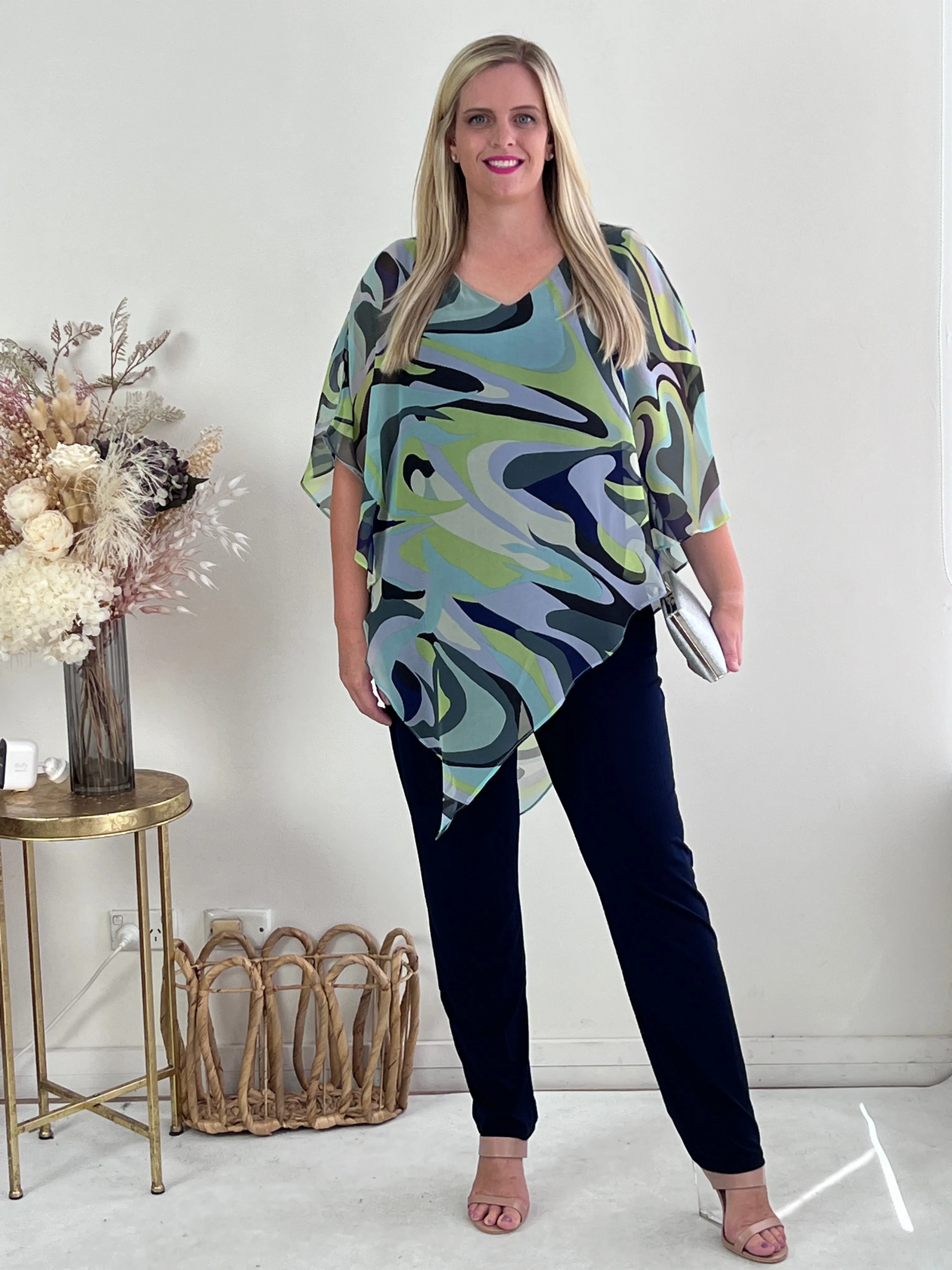 Quill Swirl Evening Top