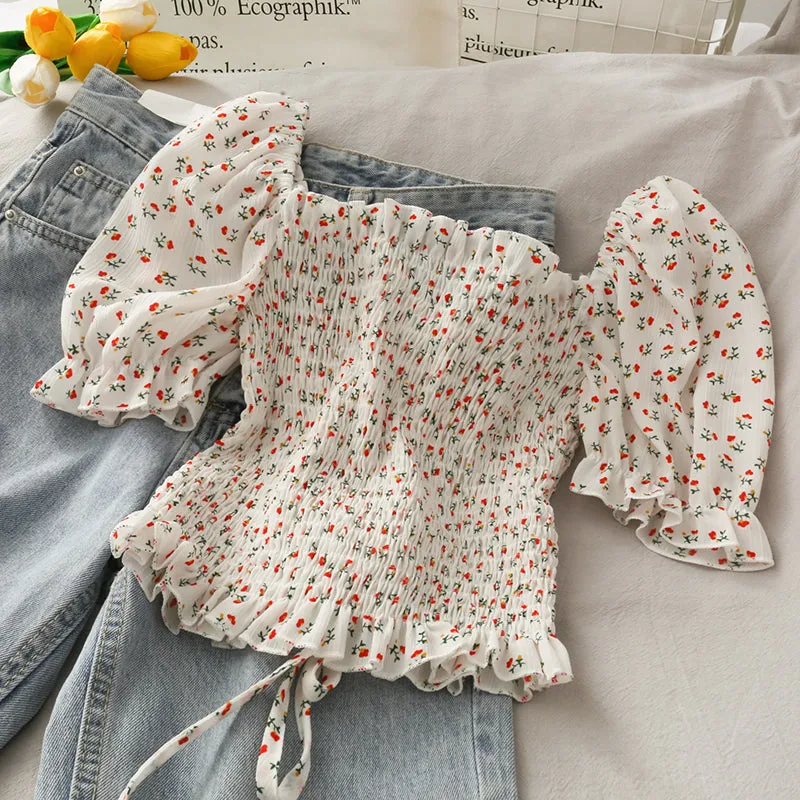 "FLORAL CHIFFON" SHIRT D072906