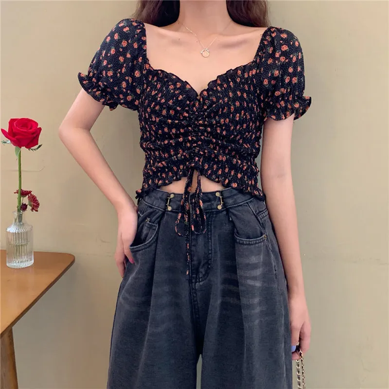 "FLORAL CHIFFON" SHIRT D072906