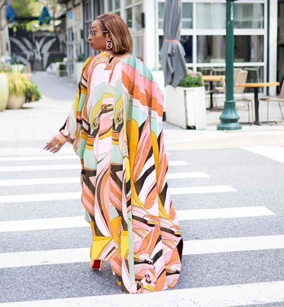 Rich Queen Vibes- 2pc Kaftan Top/Pant SET (Pink)