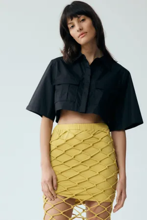 ROAM CROP SHIRT | BLACK