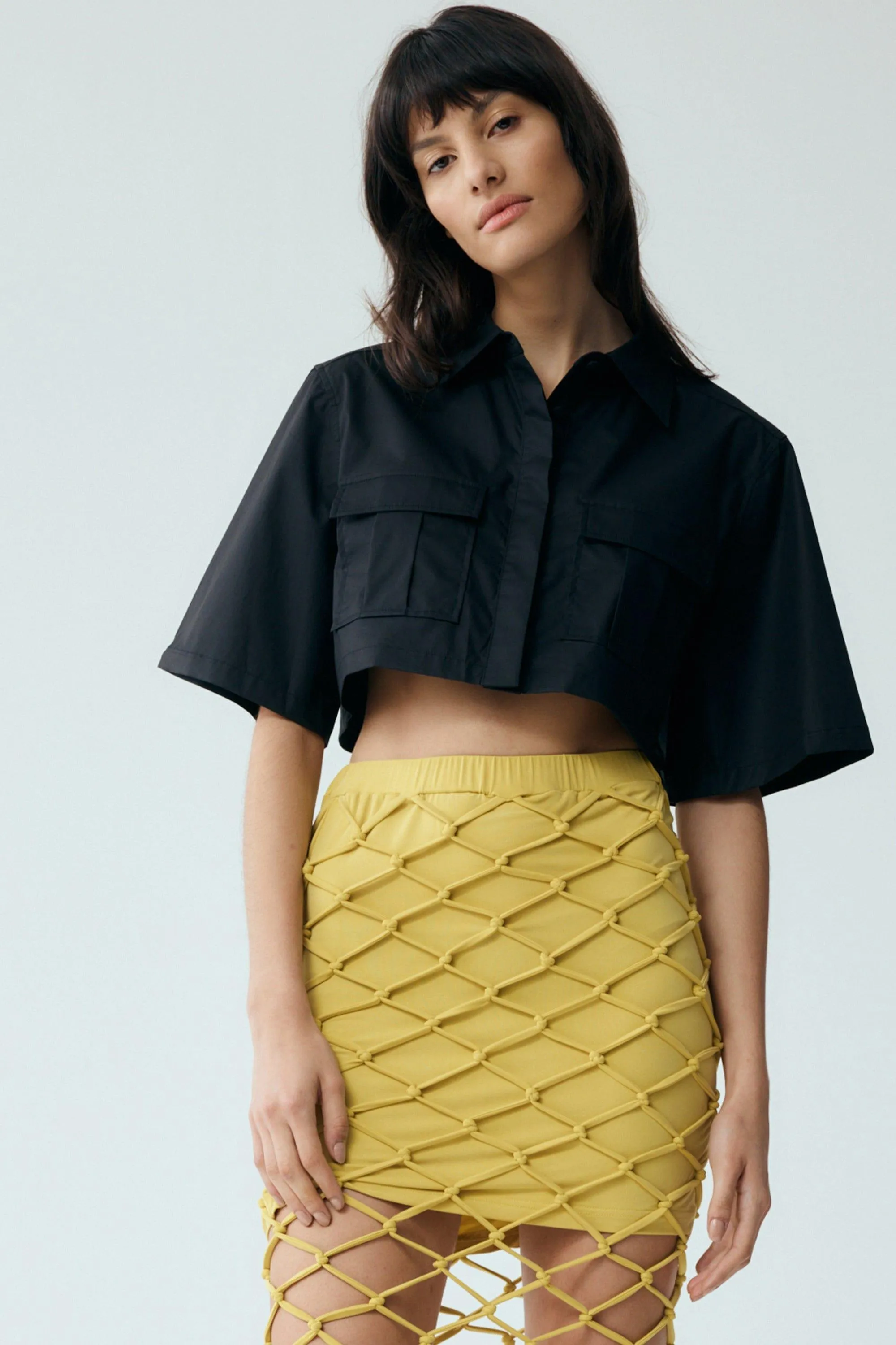 ROAM CROP SHIRT | BLACK