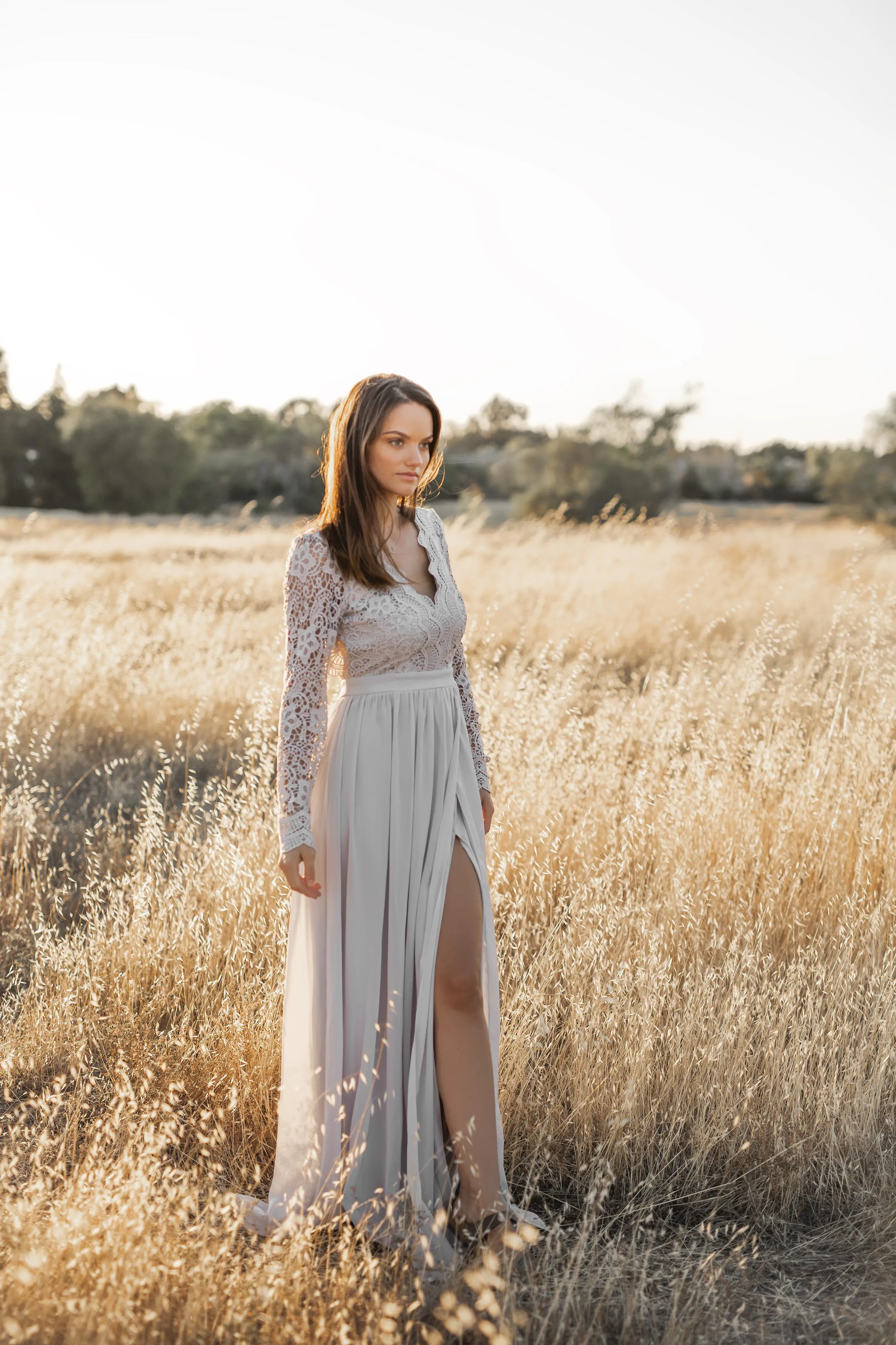 Romance lace maxi dress