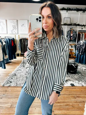 Satin Stripe Top