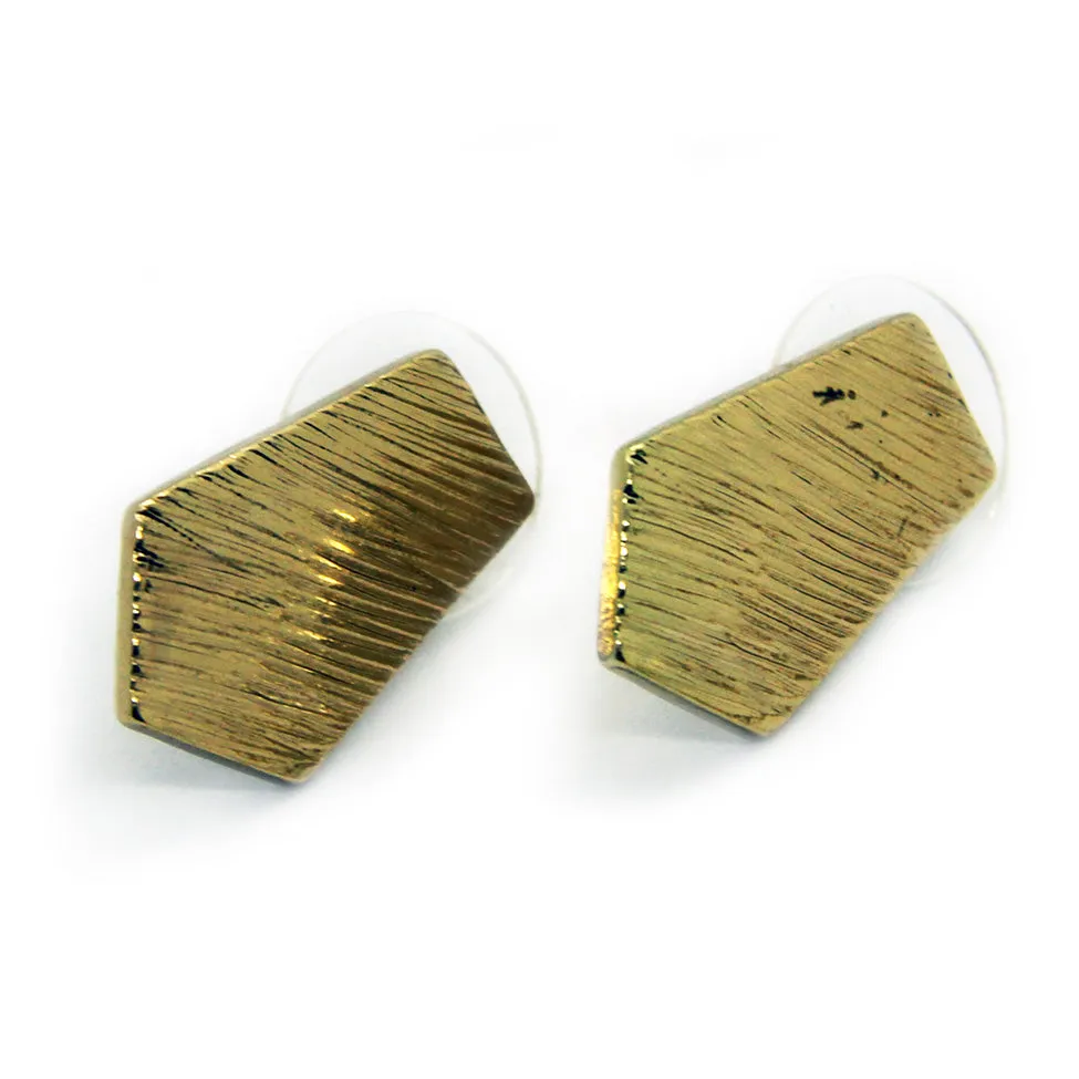 Seduction: Scratched Metal Geo Necklace Set