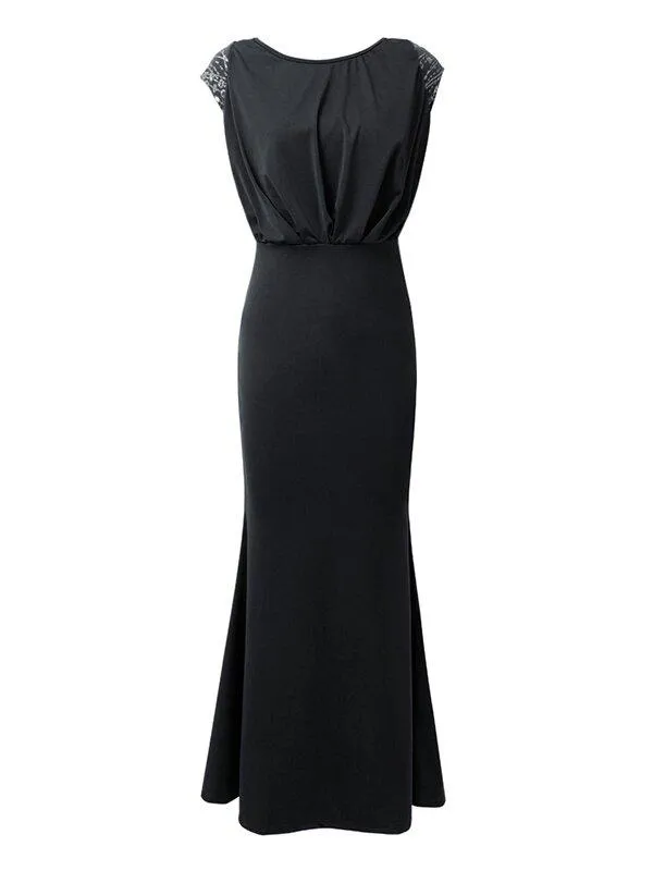 Sexy Round Neck Mermaid Maxi Dress
