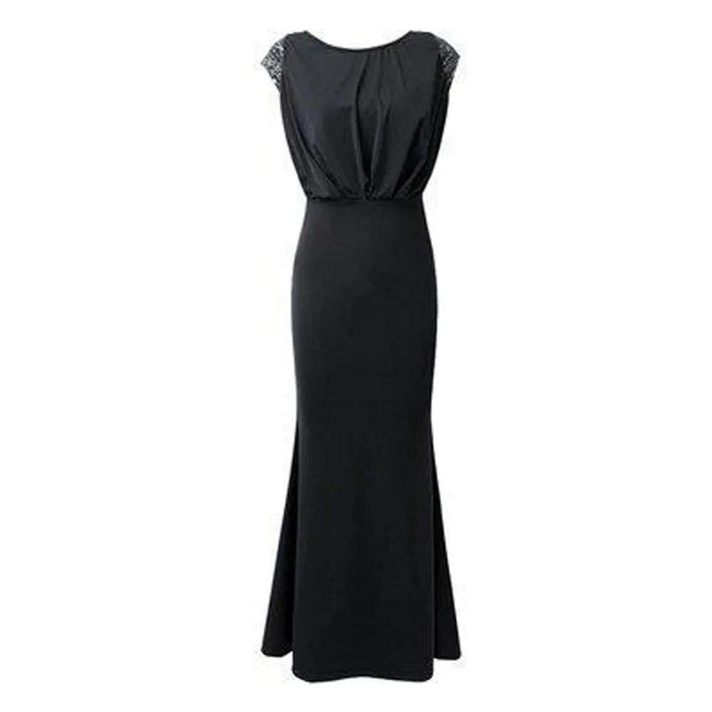 Sexy Round Neck Mermaid Maxi Dress